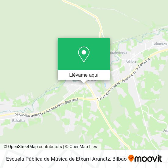 Mapa Escuela Pública de Música de Etxarri-Aranatz