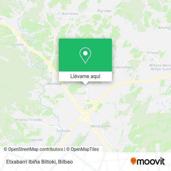 Mapa Etxabarri Ibiña Biltoki