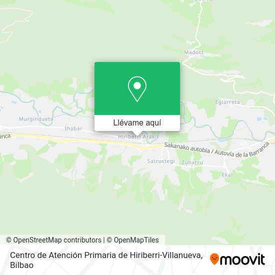 Mapa Centro de Atención Primaria de Hiriberri-Villanueva