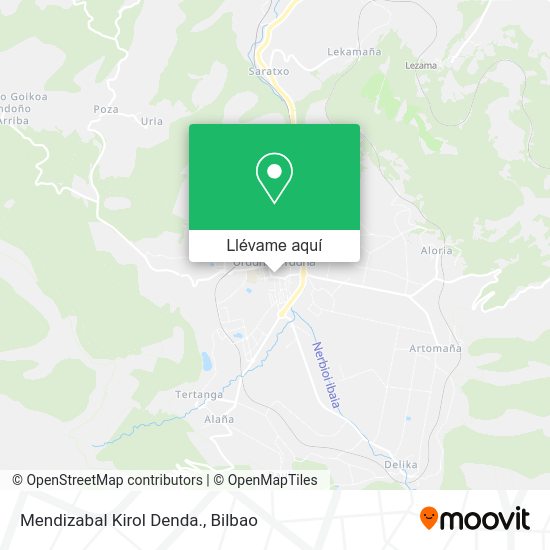 Mapa Mendizabal Kirol Denda.
