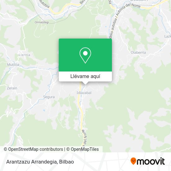 Mapa Arantzazu Arrandegia