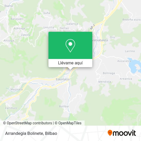 Mapa Arrandegia Bolinete