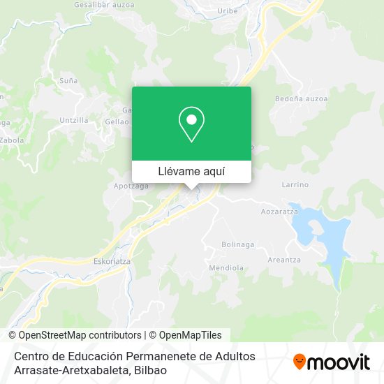 Mapa Centro de Educación Permanenete de Adultos Arrasate-Aretxabaleta
