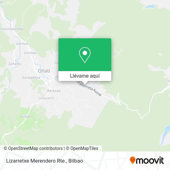 Mapa Lizarretxe Merendero Rte.