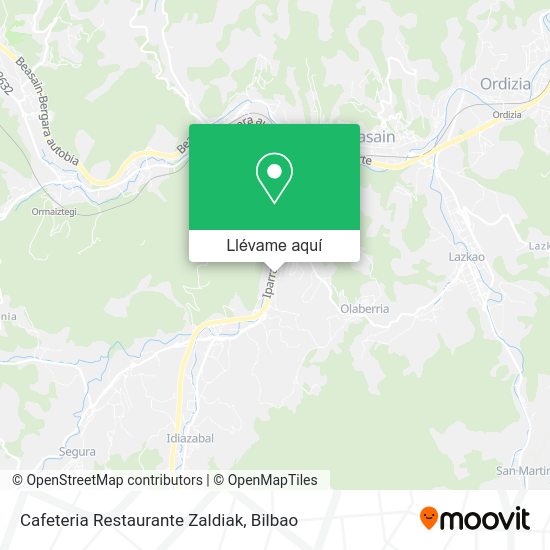 Mapa Cafeteria Restaurante Zaldiak