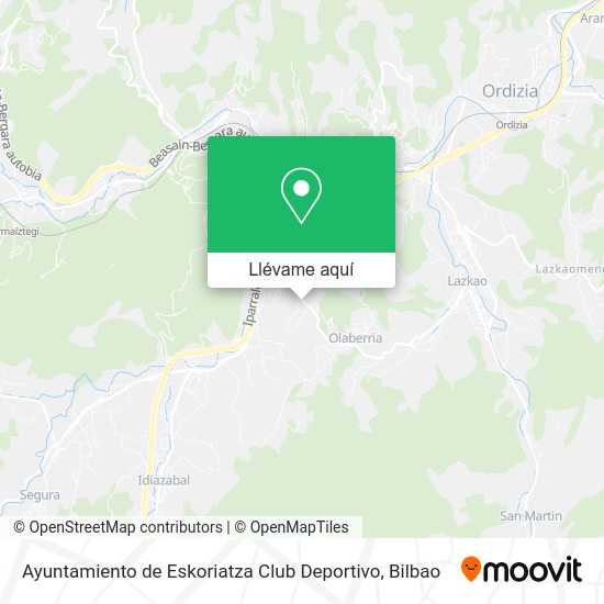 Mapa Ayuntamiento de Eskoriatza Club Deportivo