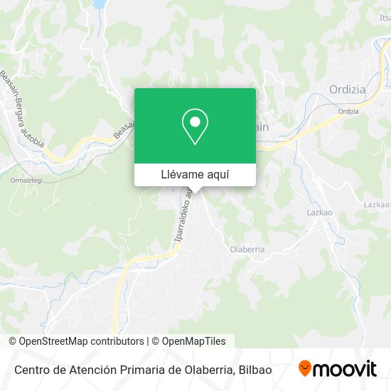 Mapa Centro de Atención Primaria de Olaberria