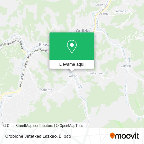 Mapa Orobione Jatetxea Lazkao