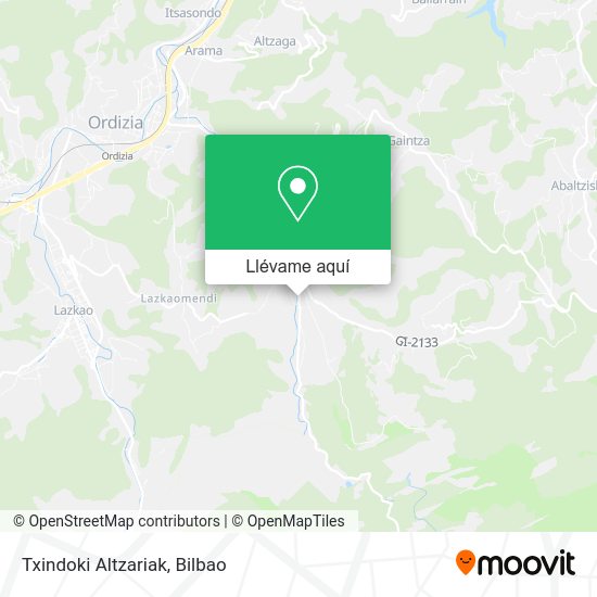 Mapa Txindoki Altzariak