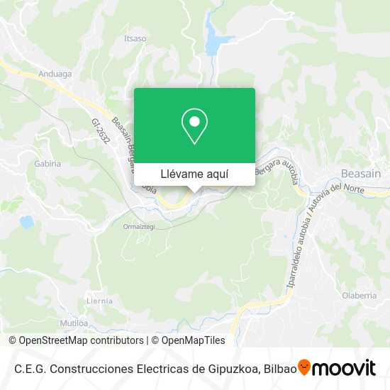 Mapa C.E.G. Construcciones Electricas de Gipuzkoa