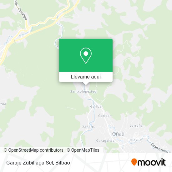 Mapa Garaje Zubillaga Scl