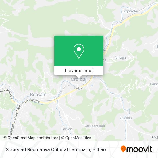 Mapa Sociedad Recreativa Cultural Larrunarri