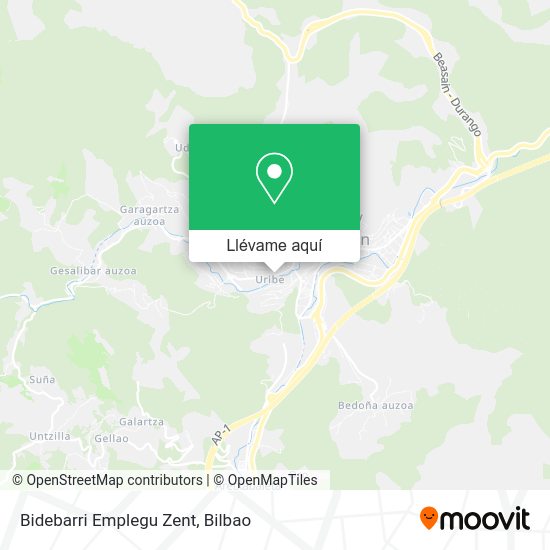 Mapa Bidebarri Emplegu Zent