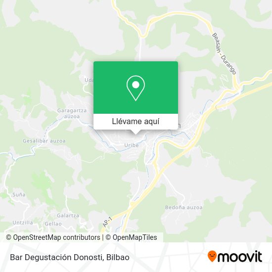 Mapa Bar Degustación Donosti