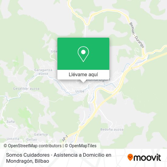 Mapa Somos Cuidadores - Asistencia a Domicilio en Mondragón