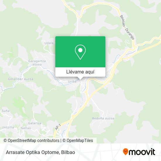 Mapa Arrasate Optika Optome