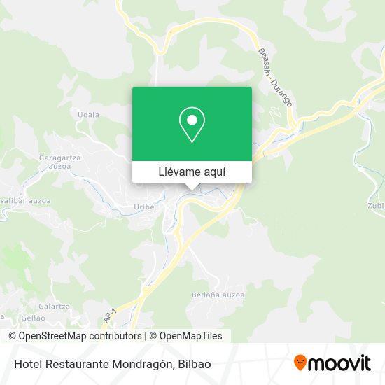 Mapa Hotel Restaurante Mondragón