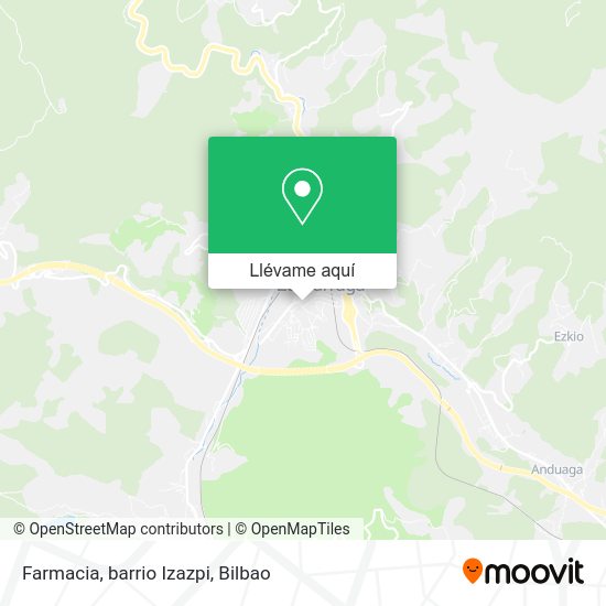 Mapa Farmacia, barrio Izazpi
