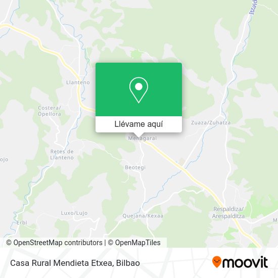 Mapa Casa Rural Mendieta Etxea