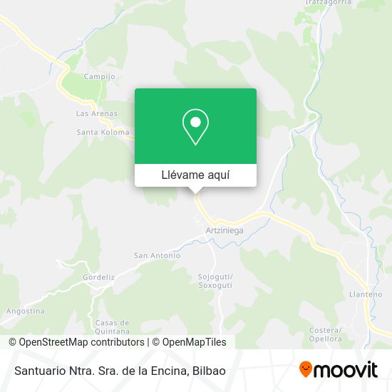 Mapa Santuario Ntra. Sra. de la Encina