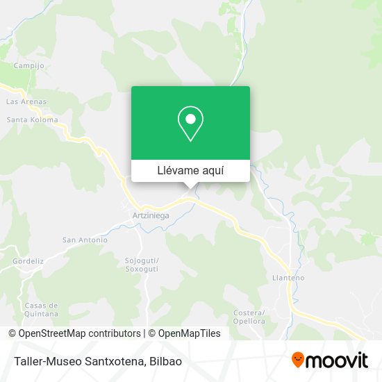 Mapa Taller-Museo Santxotena