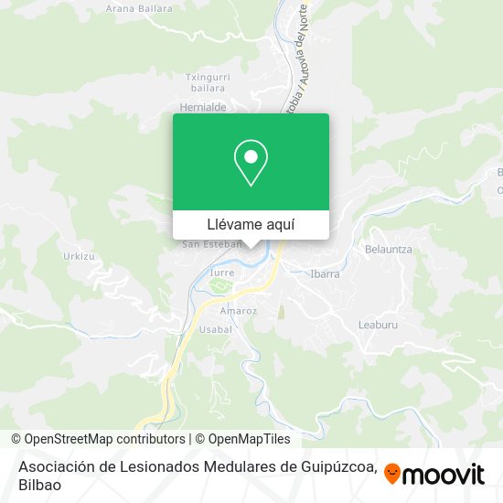 Mapa Asociación de Lesionados Medulares de Guipúzcoa