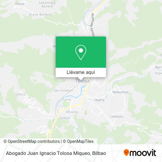 Mapa Abogado Juan Ignacio Tolosa Miqueo