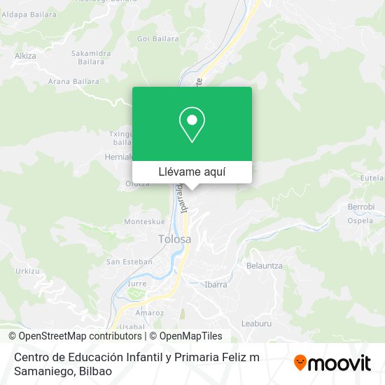 Mapa Centro de Educación Infantil y Primaria Feliz m Samaniego