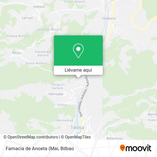 Mapa Famacia de Anoeta