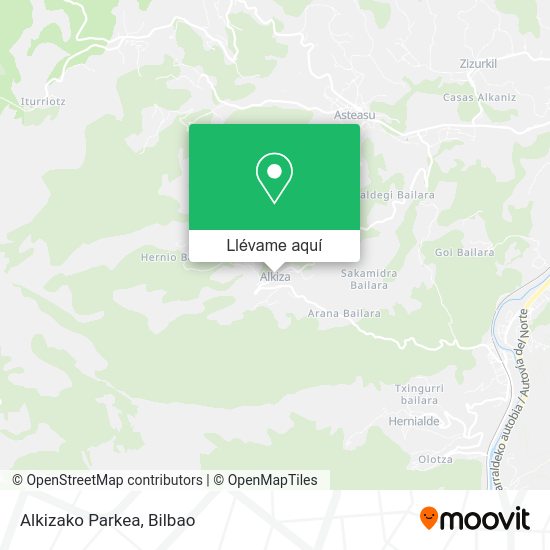 Mapa Alkizako Parkea