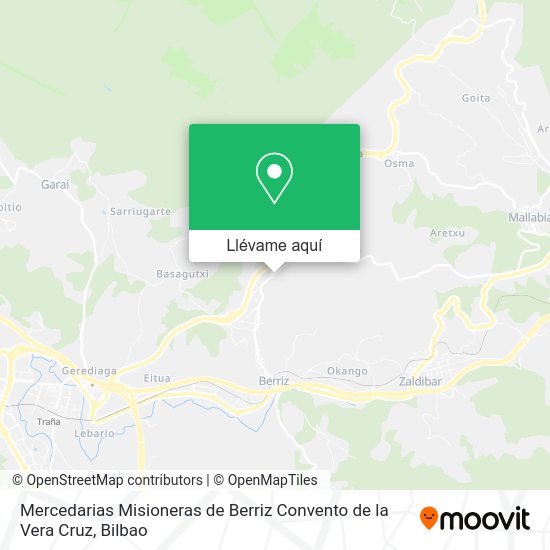 Mapa Mercedarias Misioneras de Berriz Convento de la Vera Cruz