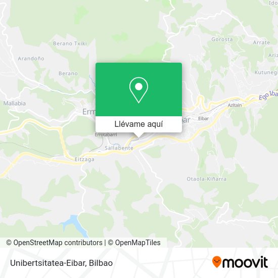 Mapa Unibertsitatea-Eibar