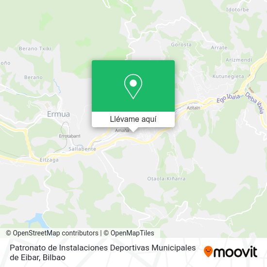 Mapa Patronato de Instalaciones Deportivas Municipales de Eibar