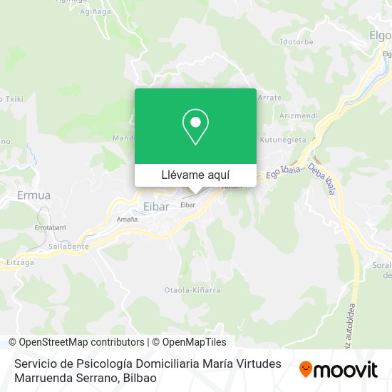 Mapa Servicio de Psicología Domiciliaria María Virtudes Marruenda Serrano