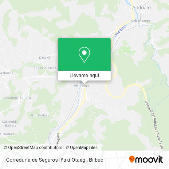 Mapa Correduría de Seguros Iñaki Otaegi