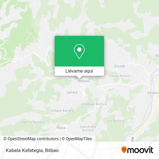 Mapa Kabela Kafetegia