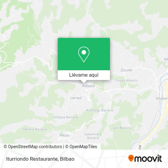 Mapa Iturriondo Restaurante