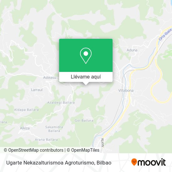 Mapa Ugarte Nekazalturismoa Agroturismo