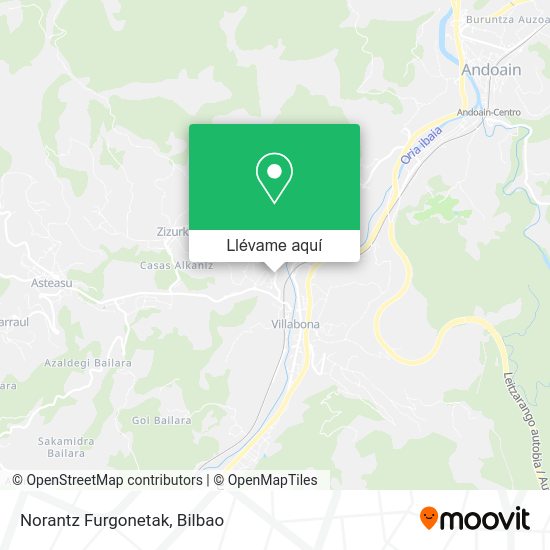 Mapa Norantz Furgonetak