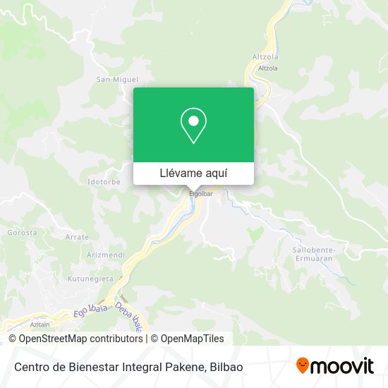 Mapa Centro de Bienestar Integral Pakene
