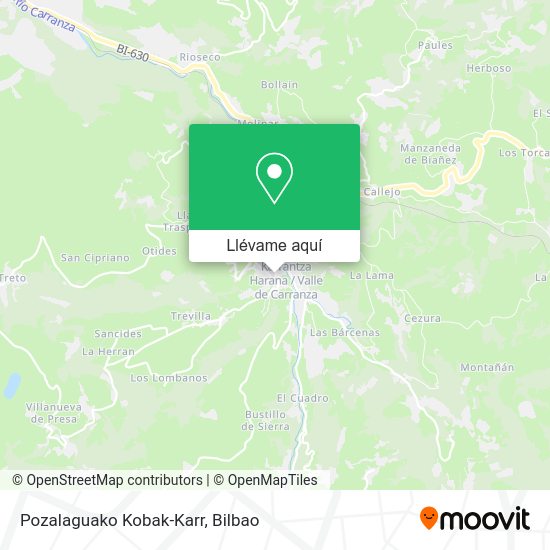 Mapa Pozalaguako Kobak-Karr