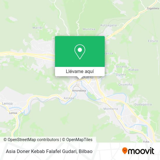 Mapa Asia Doner Kebab Falafel Gudari