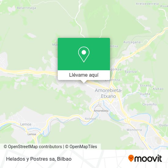 Mapa Helados y Postres sa