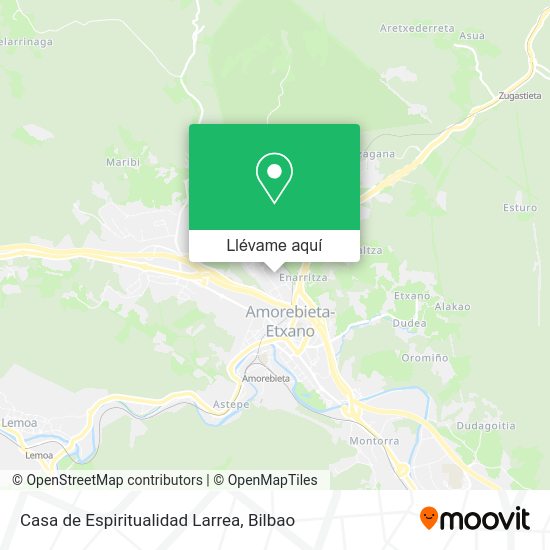 Mapa Casa de Espiritualidad Larrea
