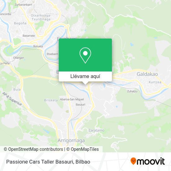 Mapa Passione Cars Taller Basauri