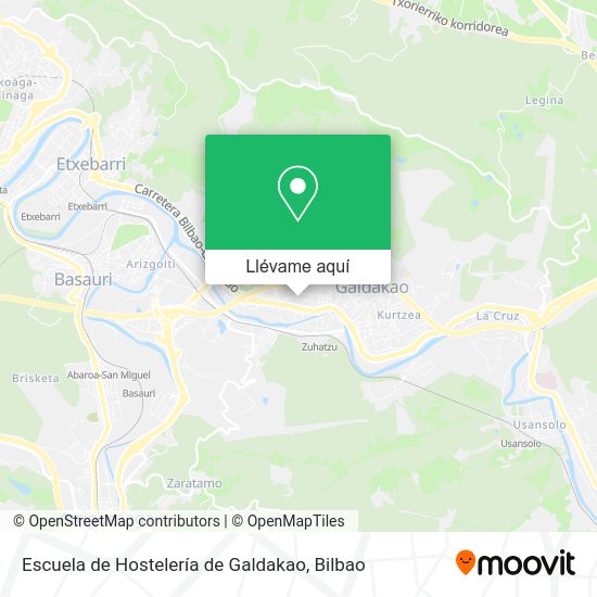 Mapa Escuela de Hostelería de Galdakao