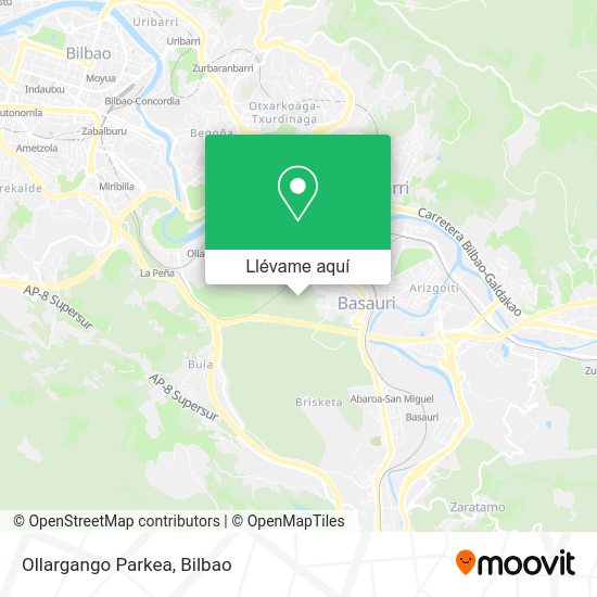 Mapa Ollargango Parkea