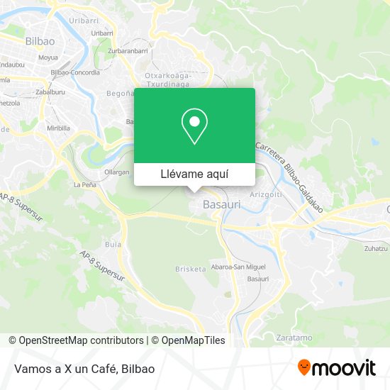 Mapa Vamos a X un Café