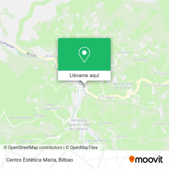 Mapa Centro Estética Maria