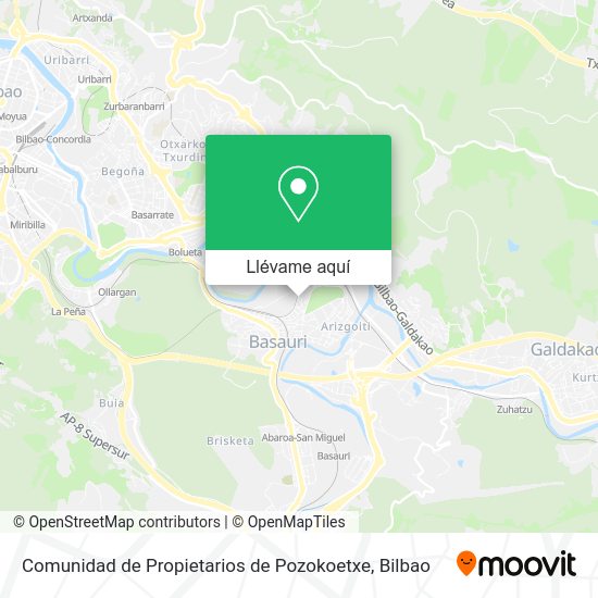 Mapa Comunidad de Propietarios de Pozokoetxe